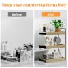 3 Tier Bathroom Counter Organizer, Counter Standing Rack Cosmetic Holder, Bathroom Countertop Organizer and Storage Shelf, Vanity Organizer Bathroom C