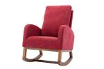 COOLMORE living room Comfortable rocking chair living room chair Red