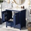 30" Blue Bathroom Vanity with Single Sink, Combo Cabinet Undermount Sink, Bathroom Storage Cabinet with 2 Doors and a Drawer, Soft Closing, Multifunct