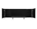 ON-TREND Modern TV Stand with 34.2" Non-heating Electric Fireplace, High Gloss Entertainment Center with 2 Cabinets, Media Console for TVs up to 78",