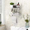 Wall Mounted 2-Tier Bathroom Towel Rack with 2 Towel Bars