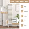 Freestanding 4-Tier 54" Tall Bookcase