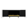 ON-TREND Modern TV Stand with 34.2" Non-heating Electric Fireplace, High Gloss Entertainment Center with 2 Cabinets, Media Console for TVs up to 78",